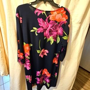 Bright floral midi dress